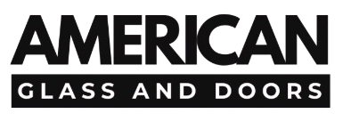 Elementor Header #58 featuring American Glass and Door logo. Glass and door services provider branding | American Glass and Door