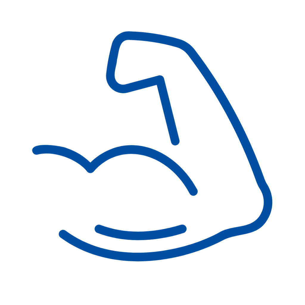 Icon of a strong arm symbolizing durability for Commercial Window Replacement, ensuring robust solutions for your business | American Glass and Door