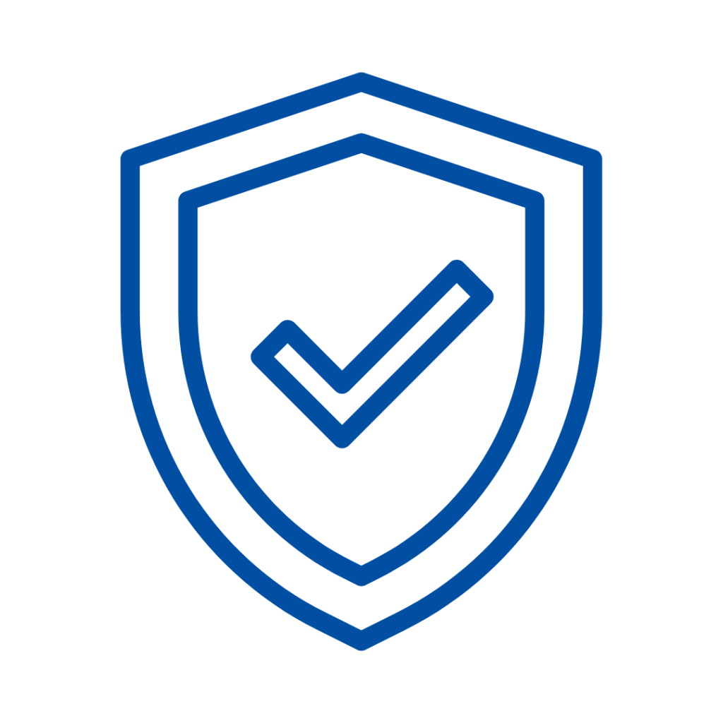 Commercial Window Replacement with security shield and checkmark, signifying reliability and trust | American Glass and Door